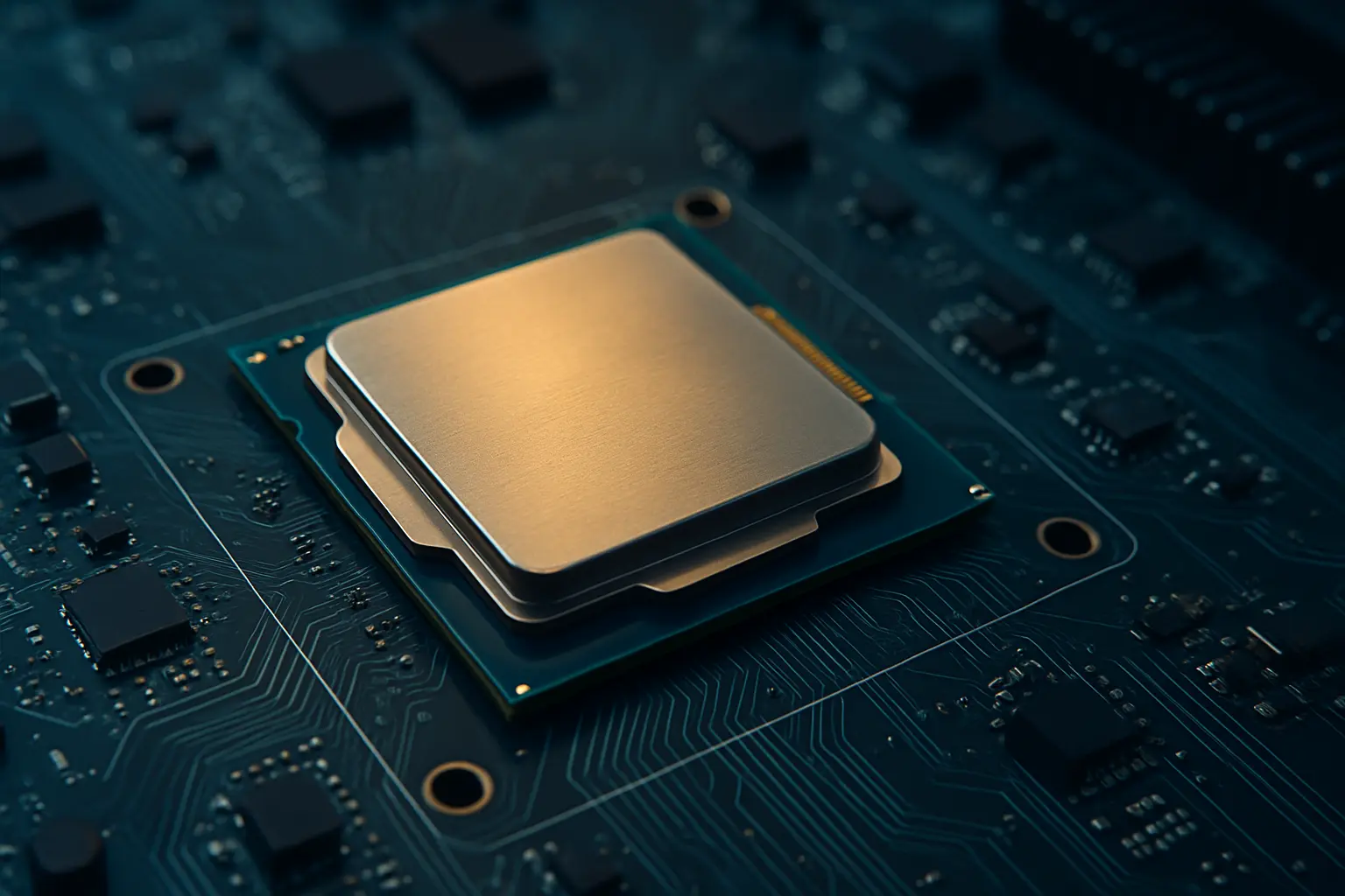 CPU close-up concept